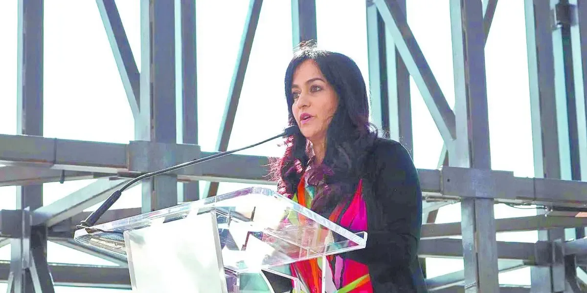 Gabriela Gutiérrez, presidenta del IMEF, durante la rueda de prensa sobre deuda fiscal.