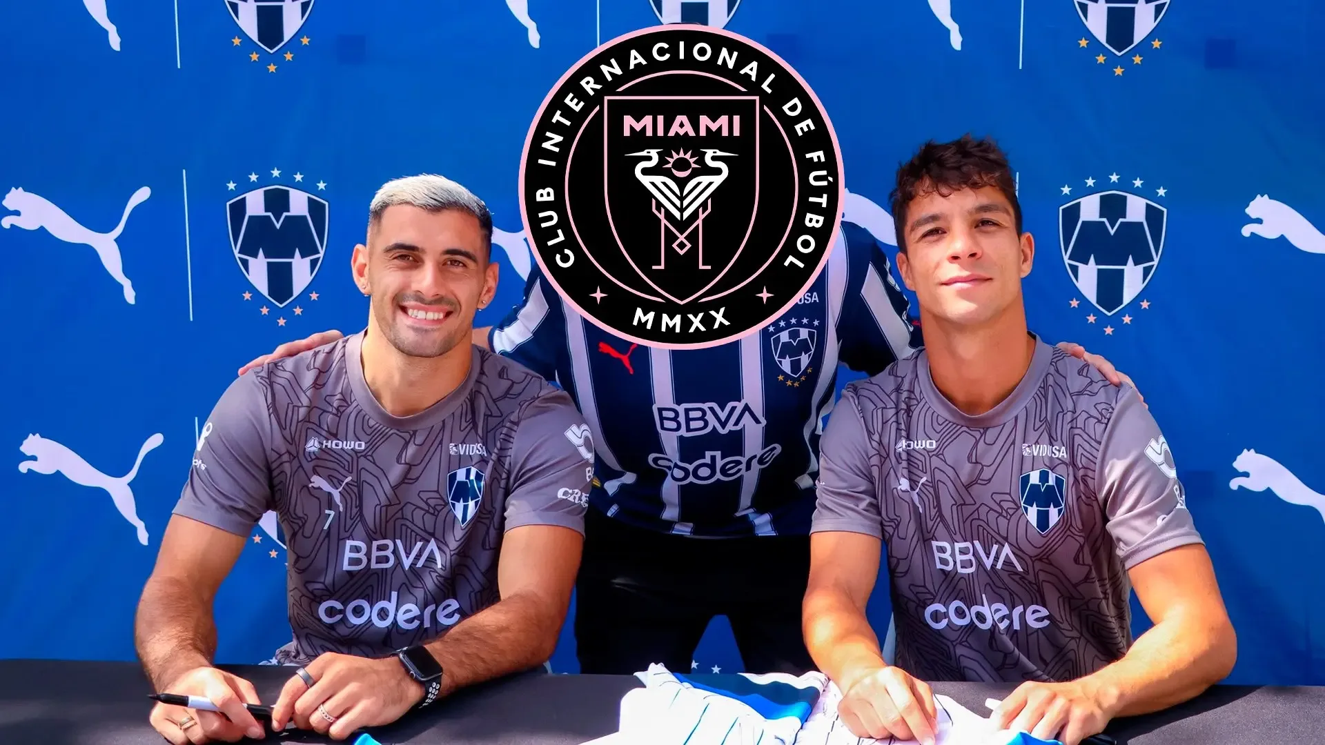 Germán Berterame en acción con Rayados del Monterrey durante un partido reciente.