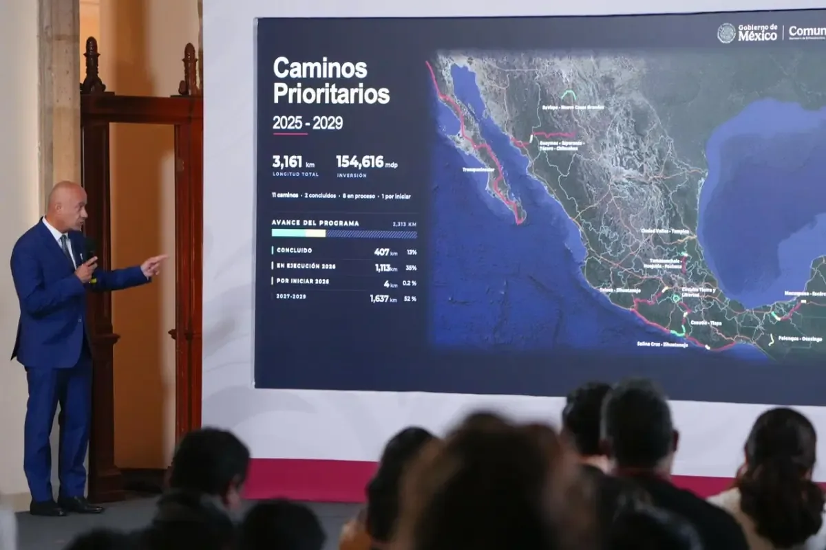 El programa nacional de carreteras incluye obras concluidas, en proceso y proyectos futuros.