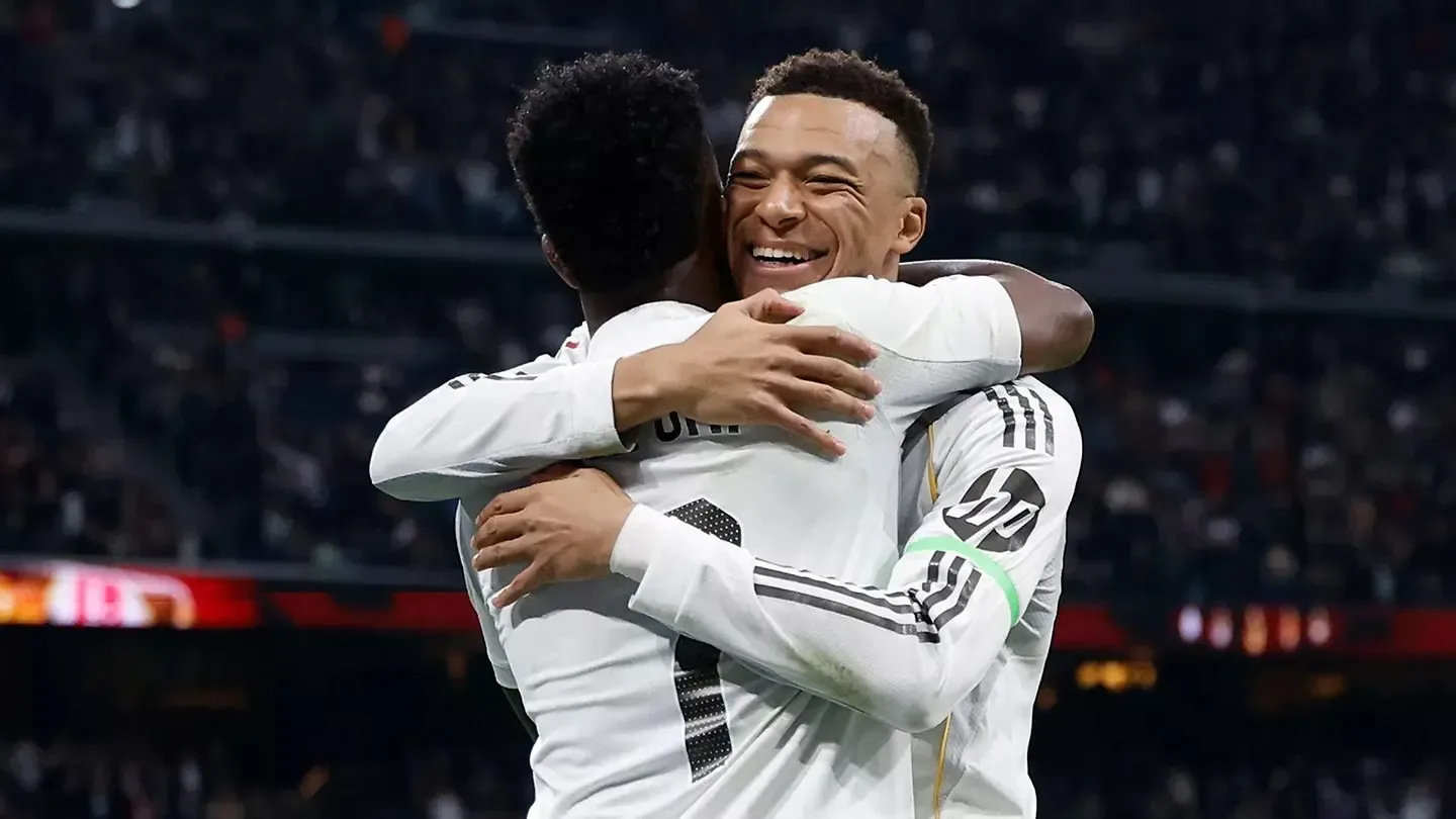 Gol decisivo de Mbappé en el partido del Real Madrid contra el Rayo Vallecano.