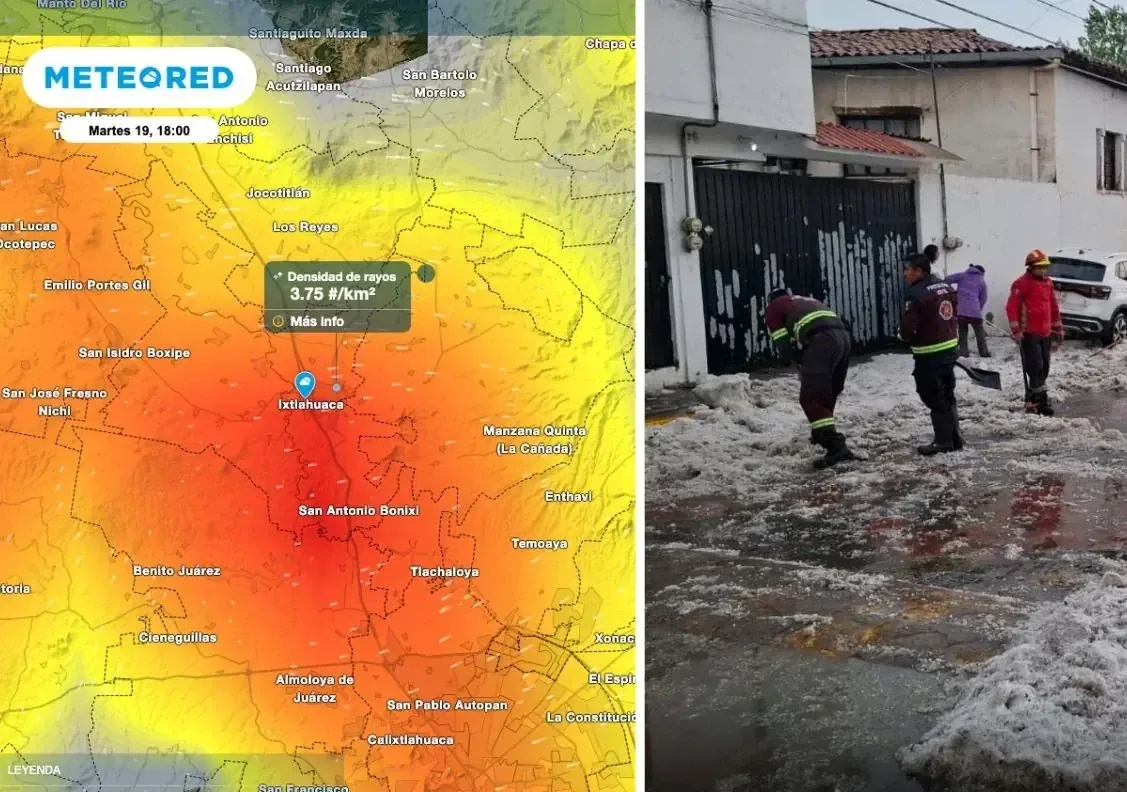 Ixtlahuaca enfrenta inundaciones y problemas viales tras intensa granizada.