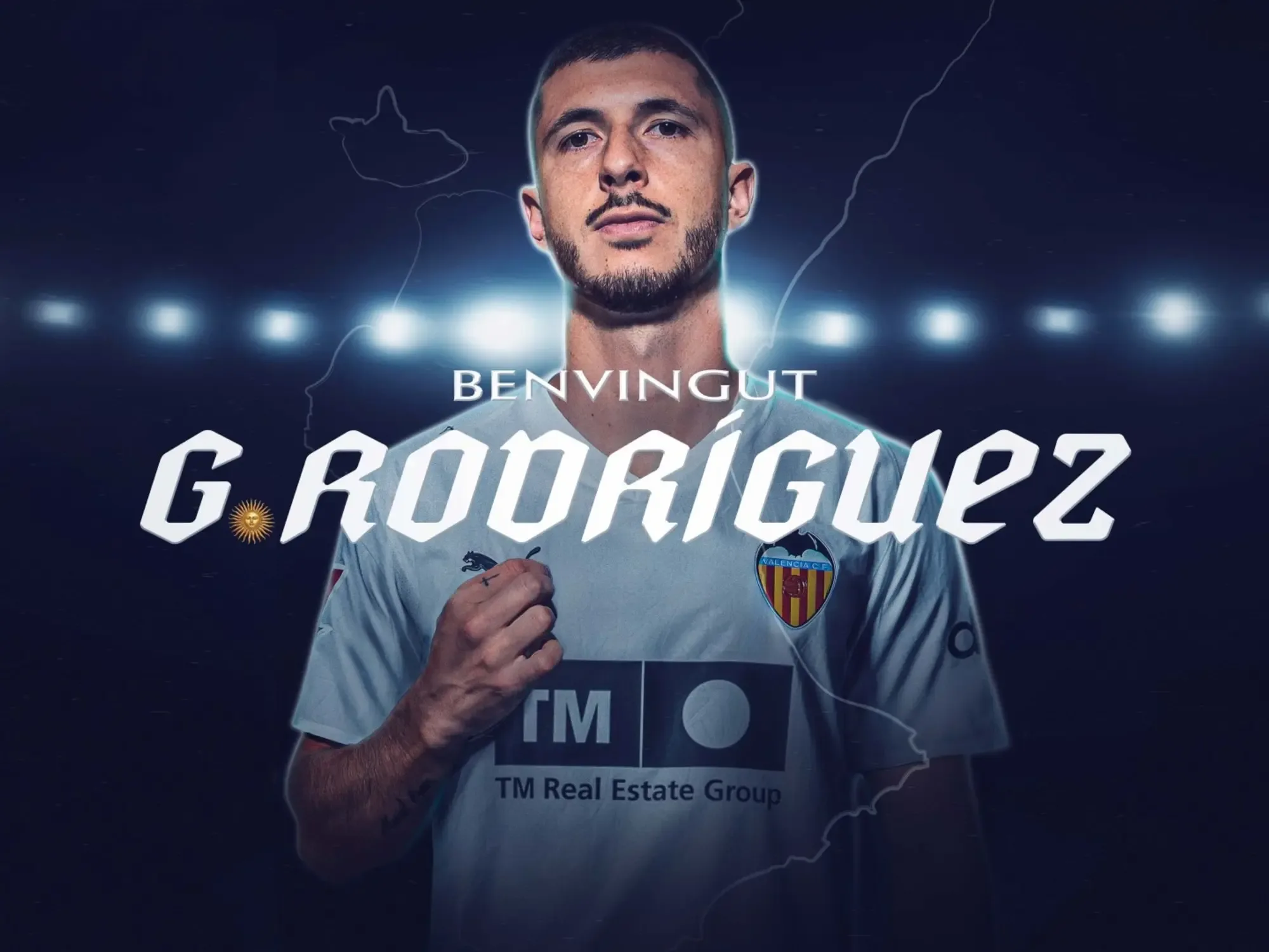 "Guido Rodríguez presentado como nuevo jugador del Valencia CF."