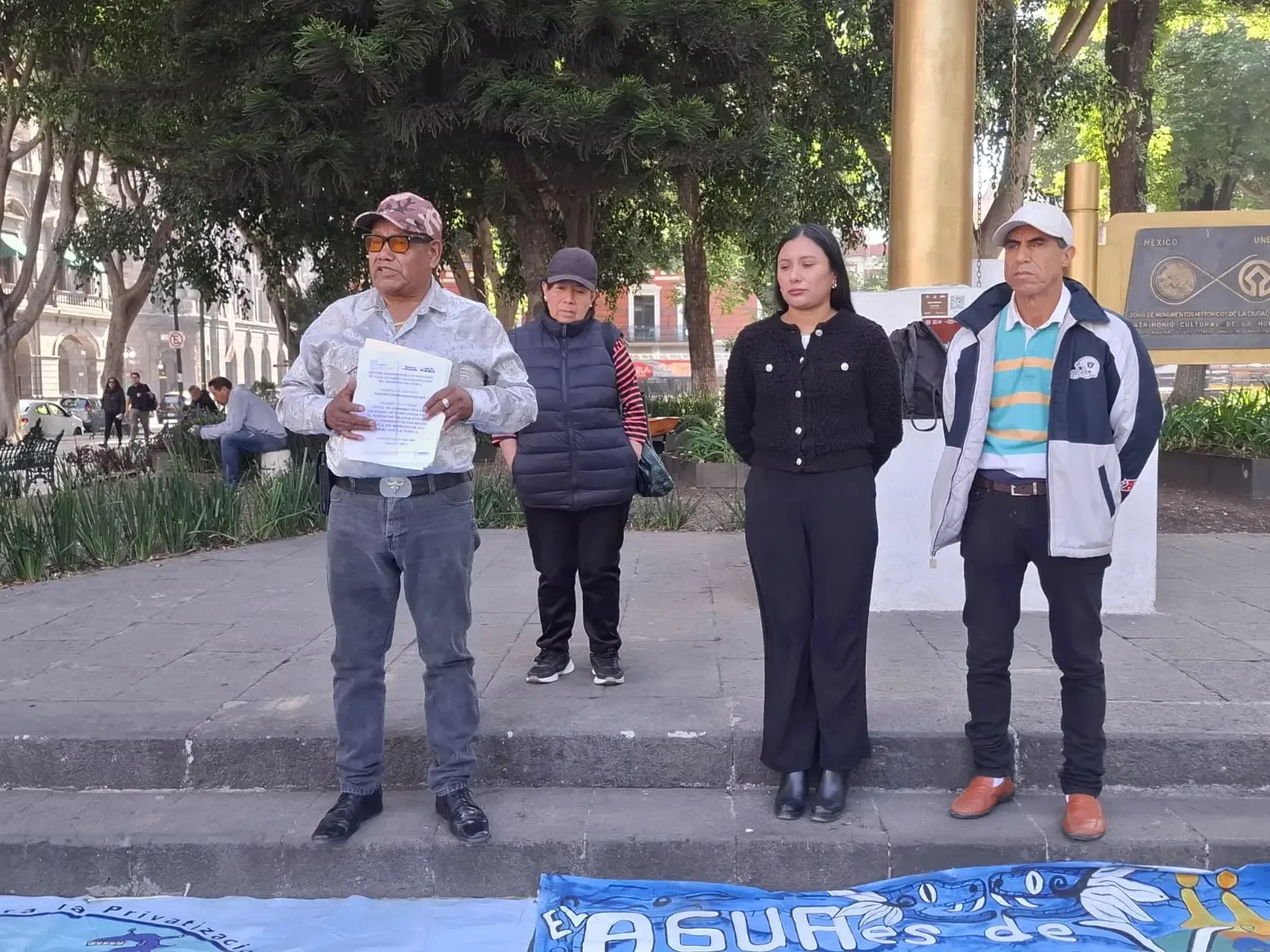 "Habitantes de Xoxtla protestan por la falta de agua en su comunidad."