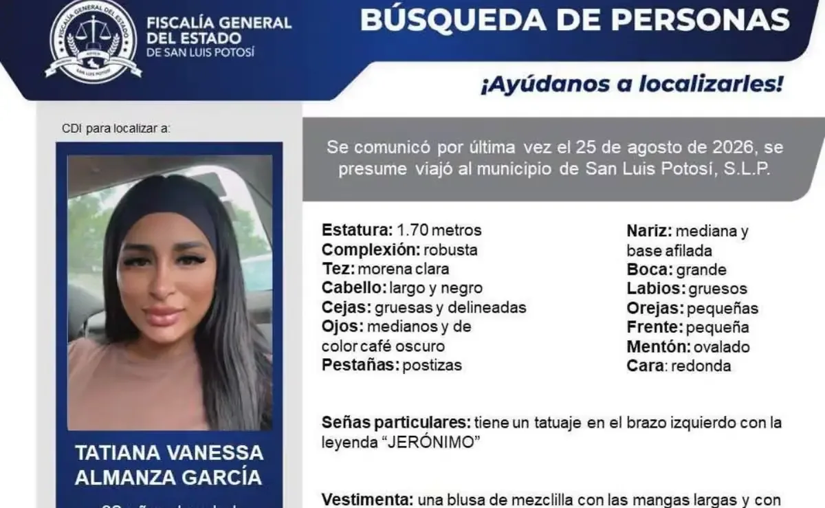 La joven colombiana fue reportada como desaparecida el 25 de agosto; se realizan pruebas periciales para confirmar su identidad.