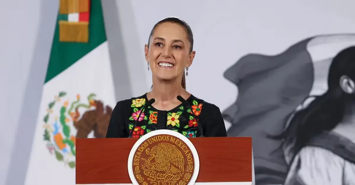 Claudia Sheinbaum destaca la importancia del descubrimiento arqueológico en Veracruz.