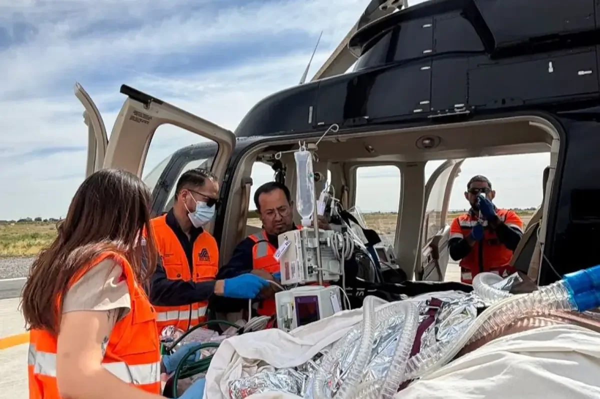 Un paciente de 34 años perdió la vida tras ser trasladado por lesiones graves de quemaduras.