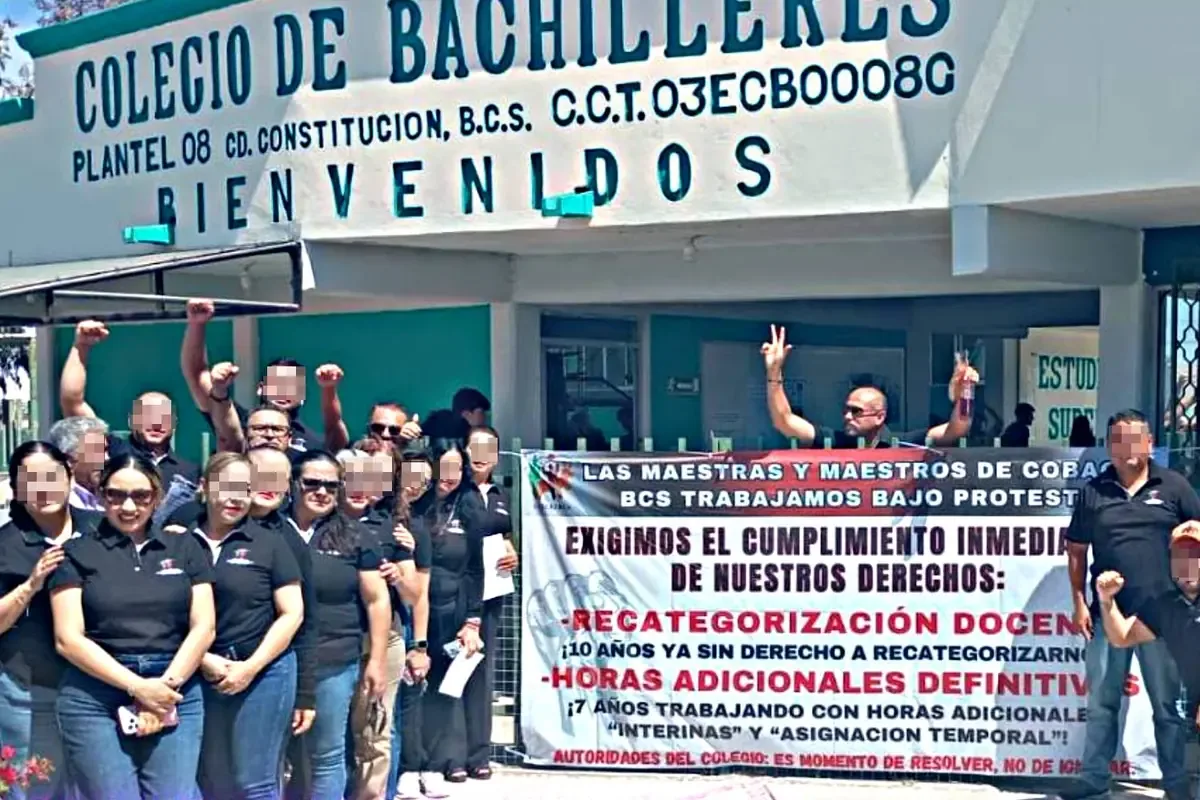 El Sindicato de Trabajadores del COBACH BCS anuncia paro debido a la falta de acuerdos satisfactorios en la revisión salarial.