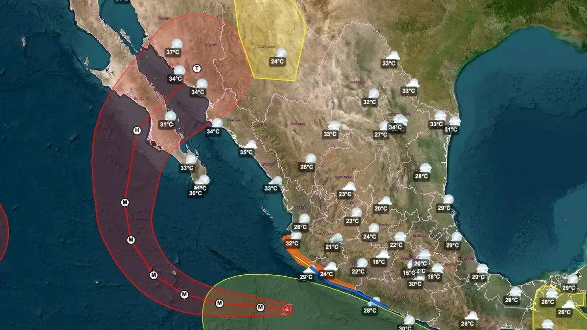 El huracán Polo presenta categoría 4 y fuertes lluvias en varias entidades del occidente de México.
