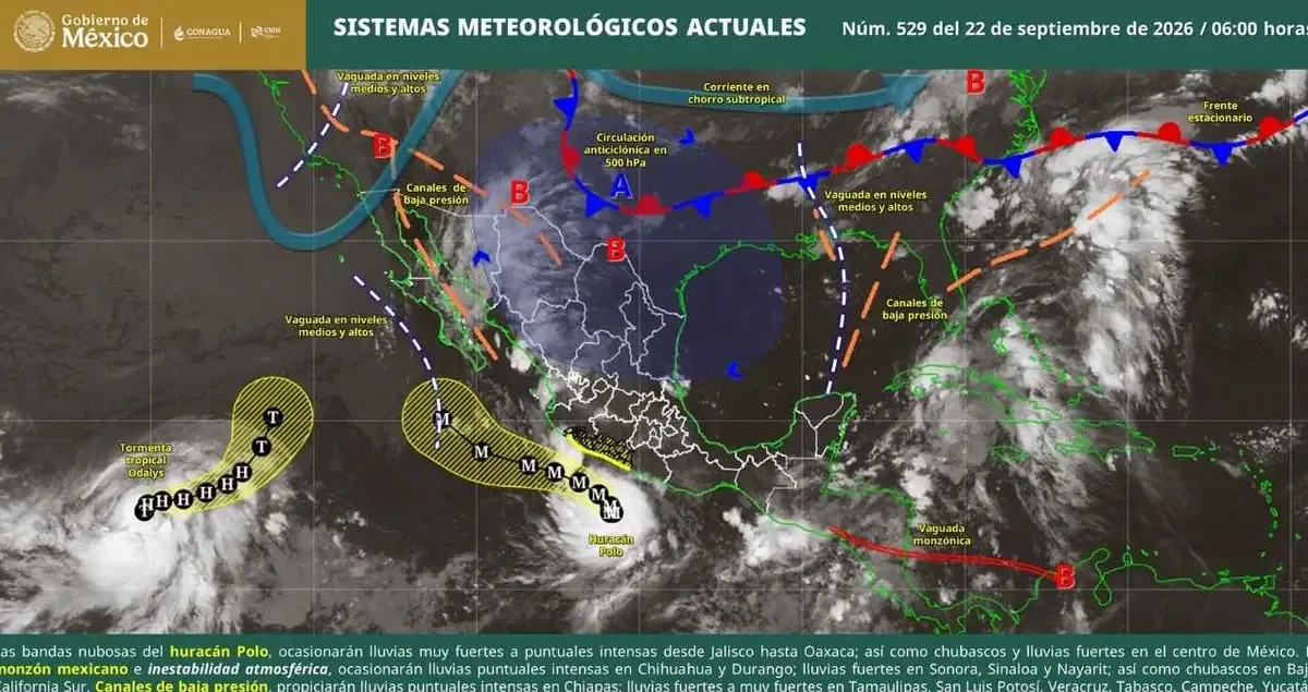 Las condiciones climáticas complicadas se extienden por todo el país con lluvias y vientos fuertes.