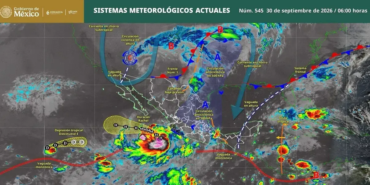 El huracán Rachel y otros sistemas meteorológicos traen fuertes lluvias a varias regiones del país.