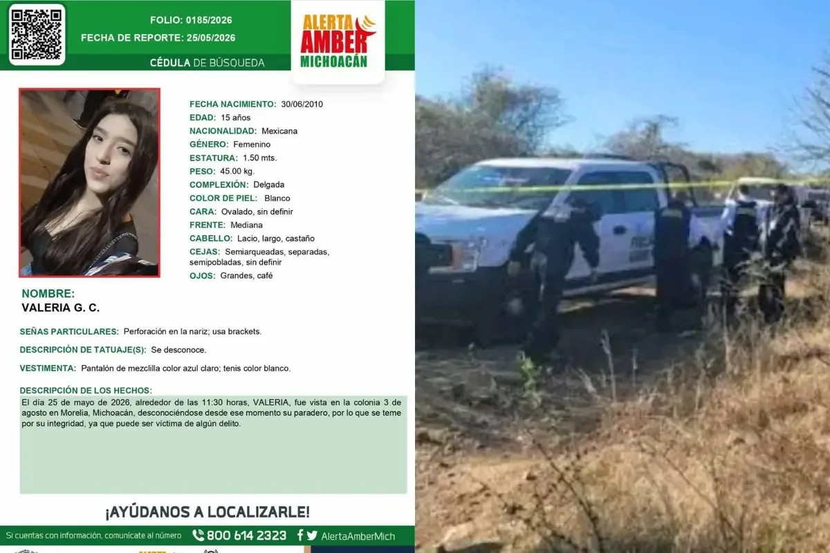 La adolescente de 15 años fue hallada sin vida en un predio de Michoacán.