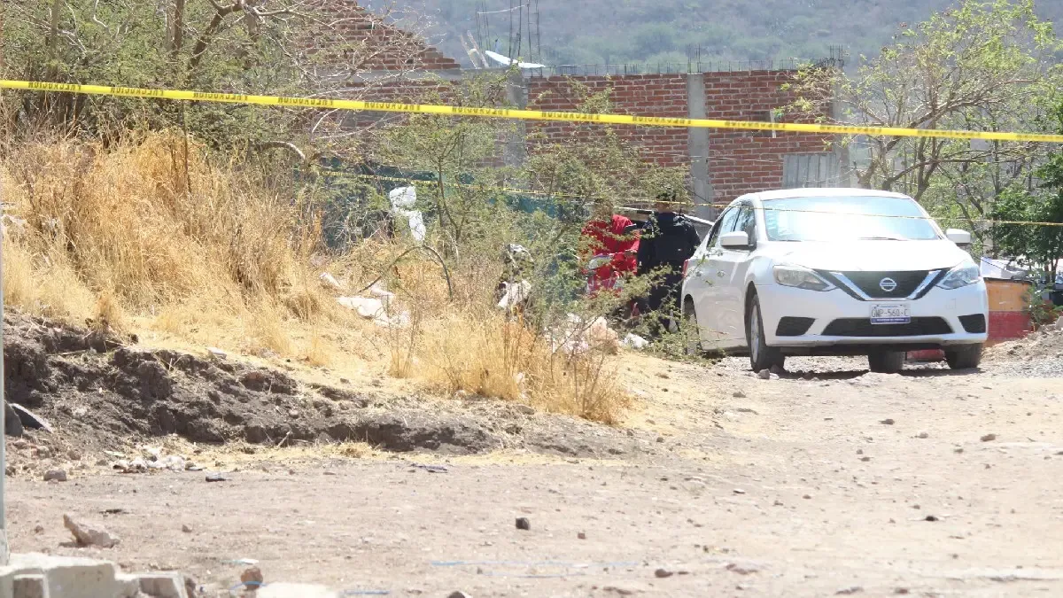 Imagen del lugar donde fue encontrado el cuerpo en León, Guanajuato.