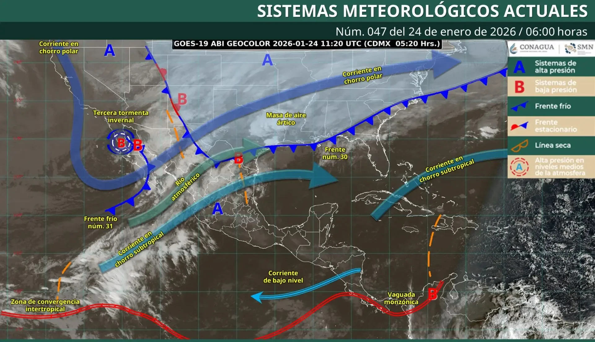 Impacto de la tercera tormenta invernal en el noroeste de México.
