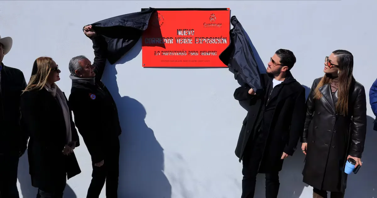 Inauguración del Corredor Verde en Guadalupe, una obra clave para el Mundial 2026.