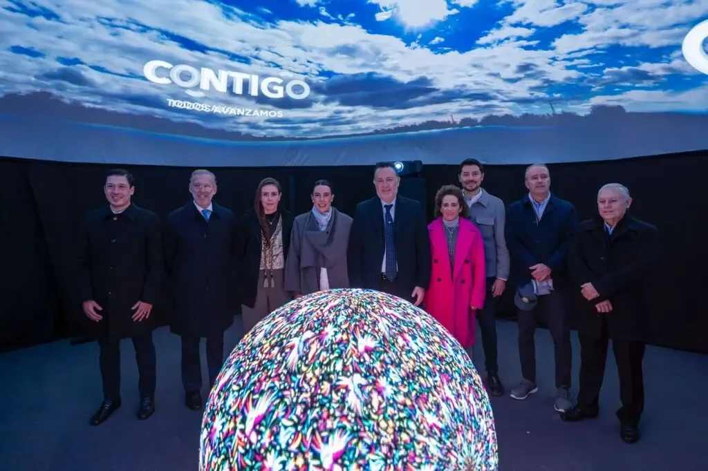 Inauguración del Domo Inmersivo “Conexión” por el gobernador Mauricio Kuri en Madrid.