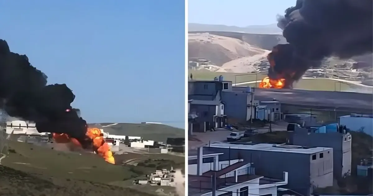 Incendio en ducto de PEMEX genera evacuaciones y temor en Rosarito.