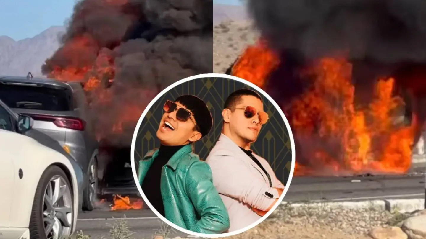 Influencers Ricardo Peralta y César Doroteo tras el accidente en Mexicali.