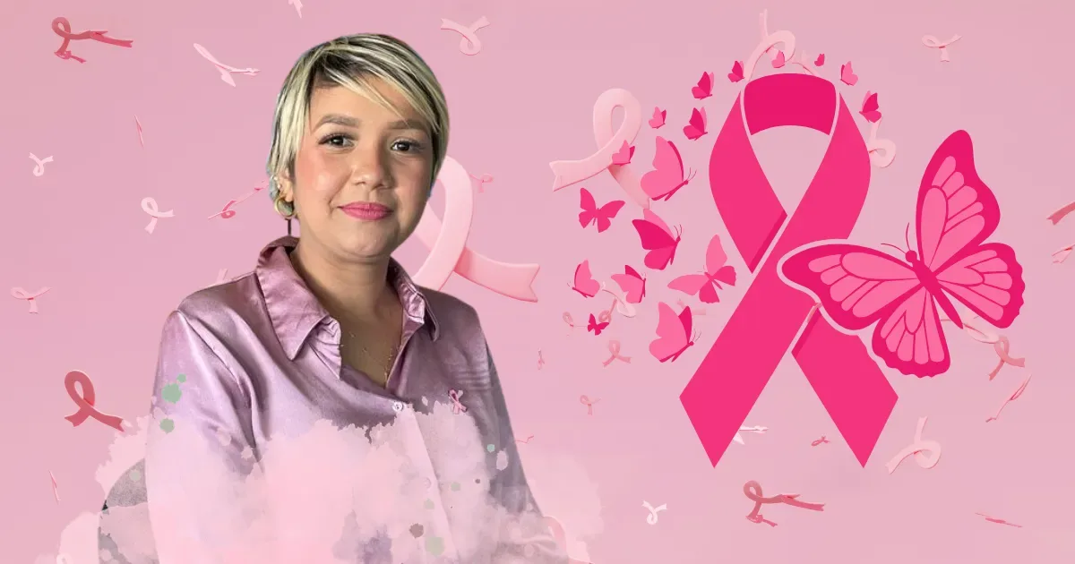 "Ingrid muestra su fortaleza tras vencer al cáncer de mama."