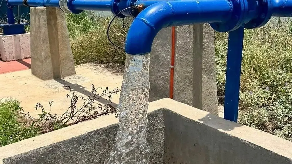 Este proyecto busca garantizar el abastecimiento de agua potable en la zona norte de la capital potosina.
