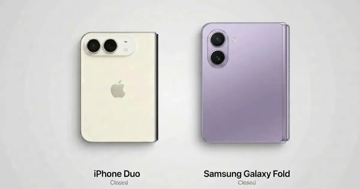 La comparación entre el iPhone Duo y Galaxy Z Fold 8 destaca diferencias de precio y características técnicas relevantes.