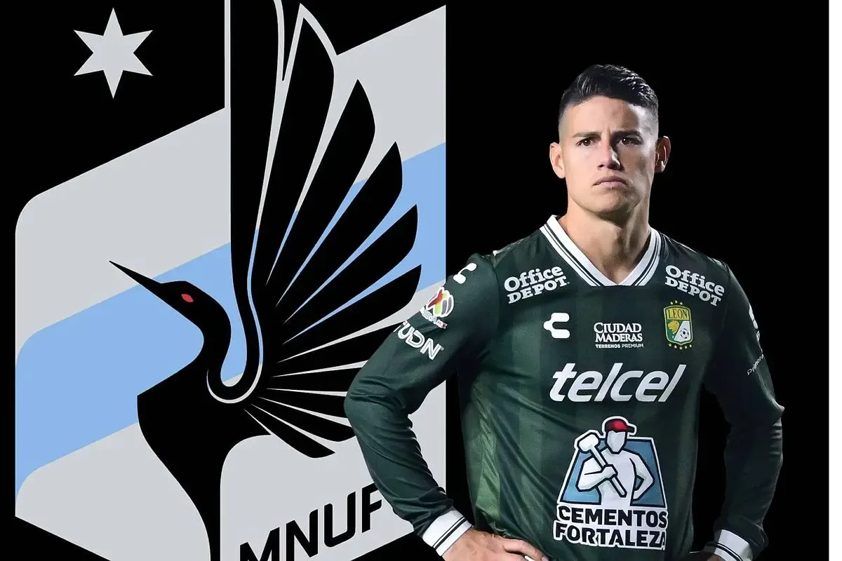 James Rodríguez al llegar a Estados Unidos para su nuevo desafío en la MLS.
