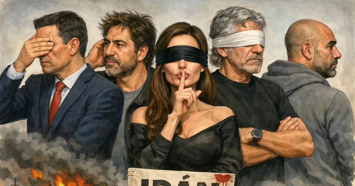 Javier Bardem representa una crítica a activismo selectivo en diversas crisis.
