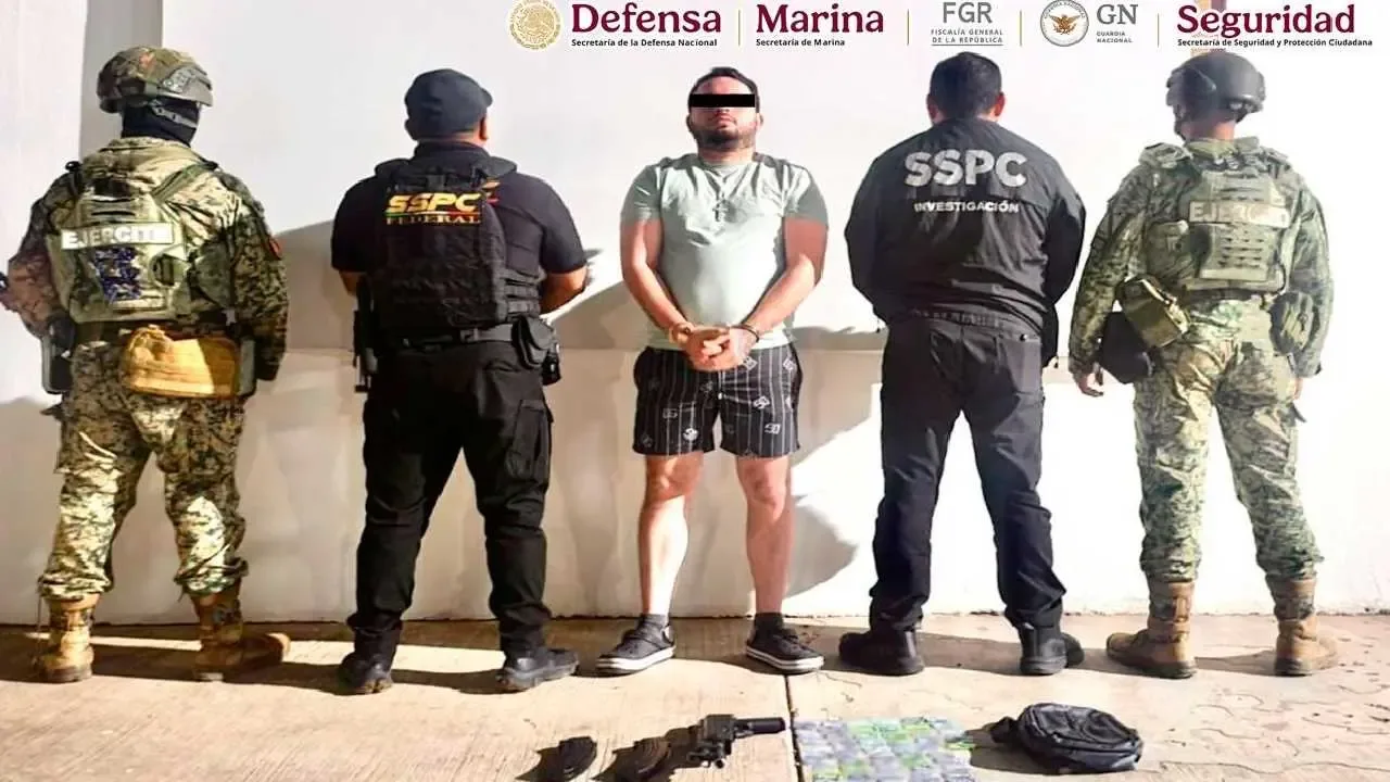 Jesús Emir “N”, detenido por su vinculación con el ataque a dos diputados en Culiacán.