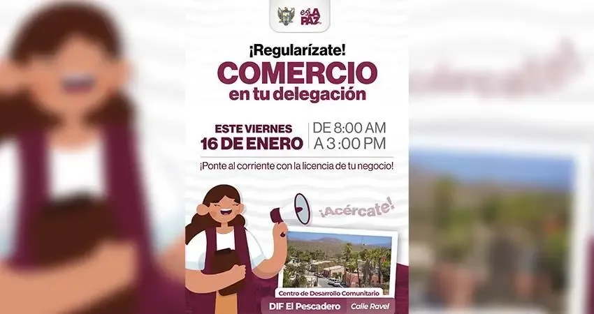 Jornada “Comercio en tu Delegación” en El Pescadero el 16 de enero.