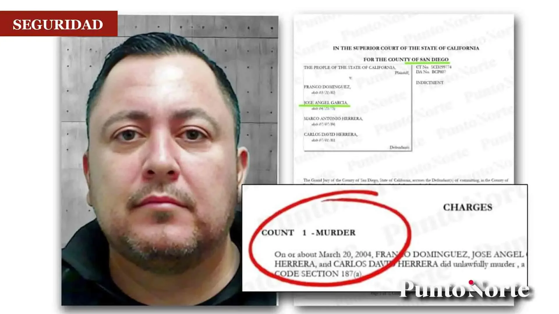 José Roque García, detenido por homicidio en San Diego, relacionado con el CAF.