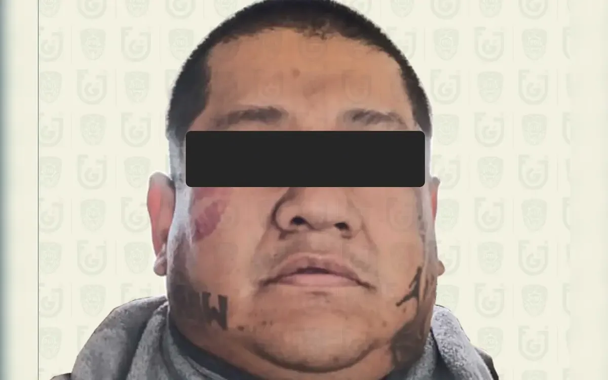 Juan "N", alias "El Seven", tras su recaptura en Ciudad de México.
