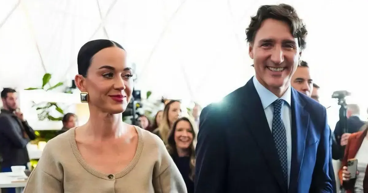 Justin Trudeau y Katy Perry en el Foro Económico Mundial de Davos.
