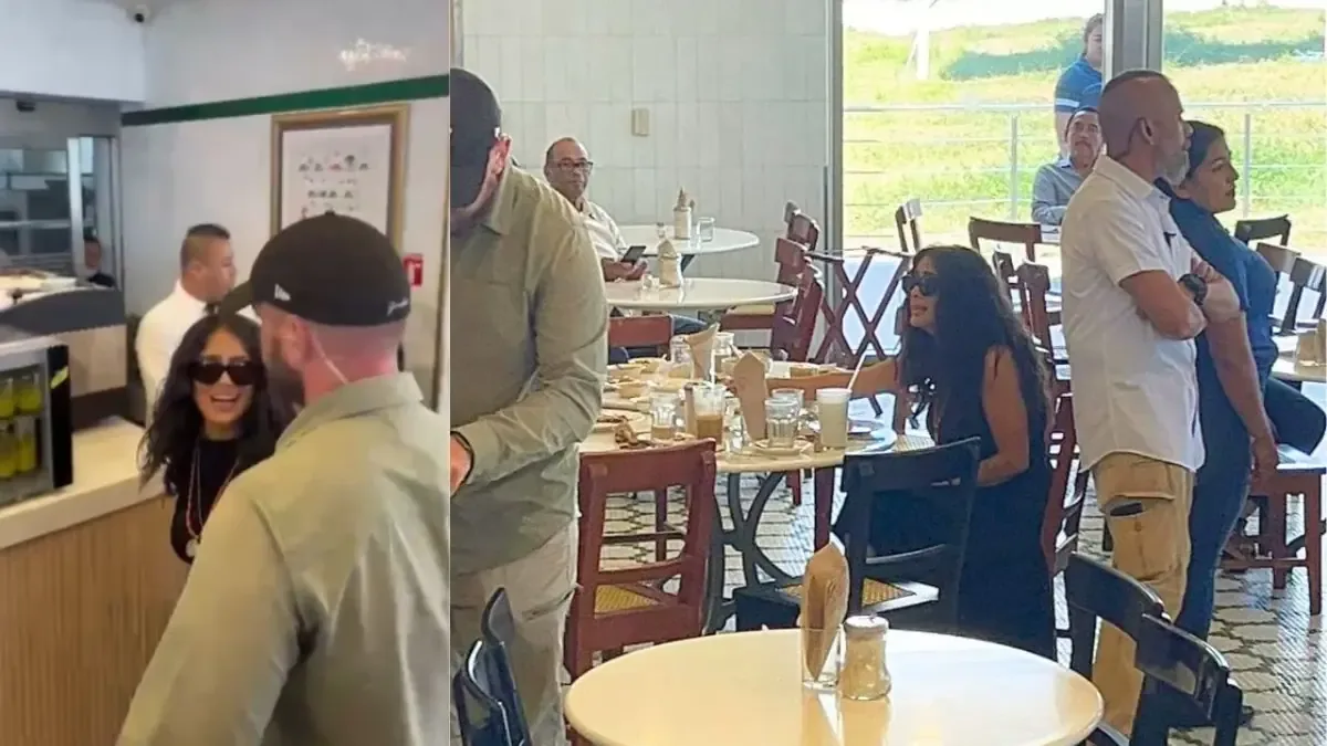 La actriz veracruzana fue recibida con aplausos en la icónica cafetería.