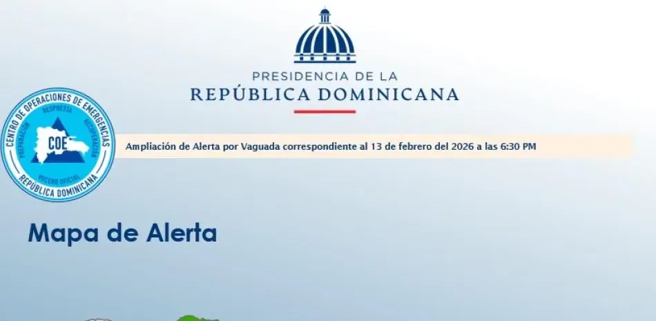 La alerta se declara debido a fuertes lluvias y posibles inundaciones en la región.