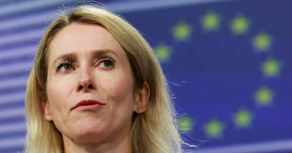 La alta representante Kaja Kallas defendiendo la soberanía de Dinamarca en el Parlamento Europeo.