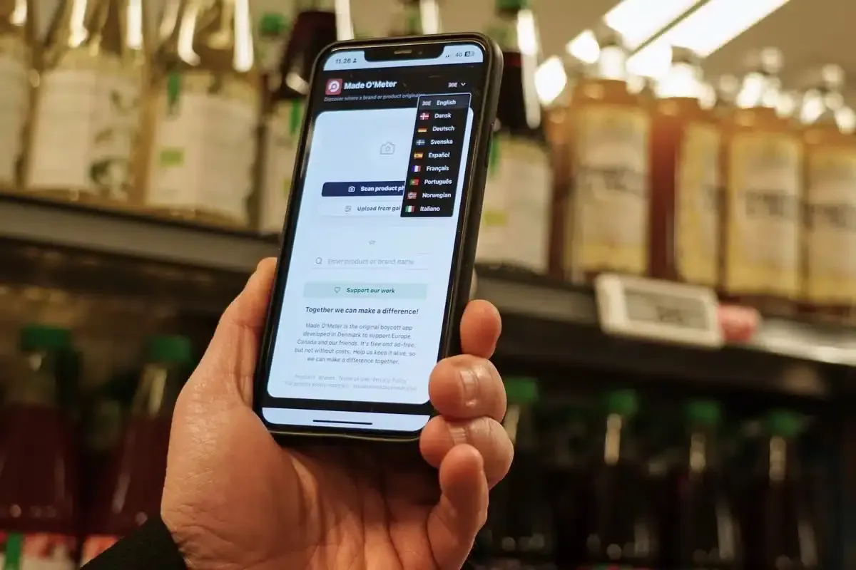 La app que permite a los consumidores evitar marcas estadounidenses se vuelve popular en Dinamarca.