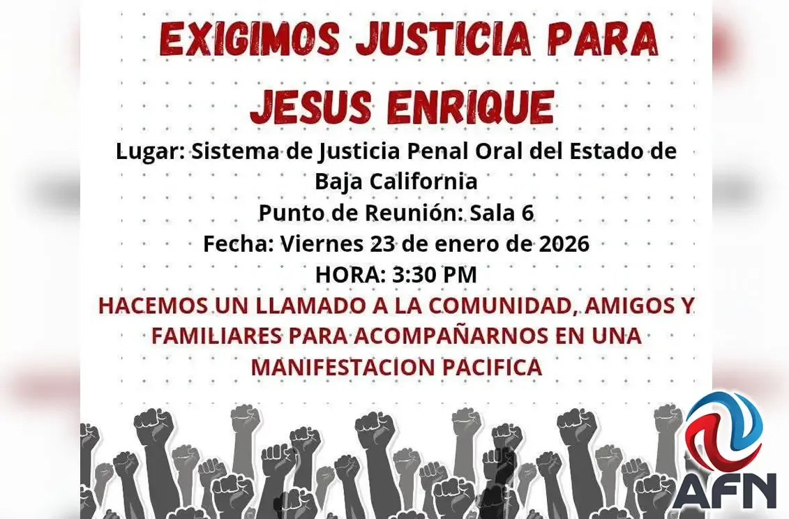 La audiencia de sentencia contra Jesús Enrique “N” se celebra en Mexicali.