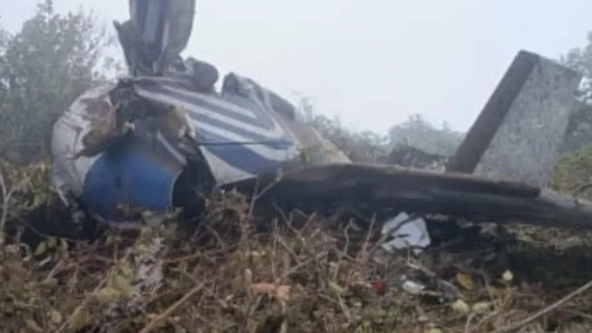La avioneta que se accidentó en Norte de Santander, Colombia, este miércoles.