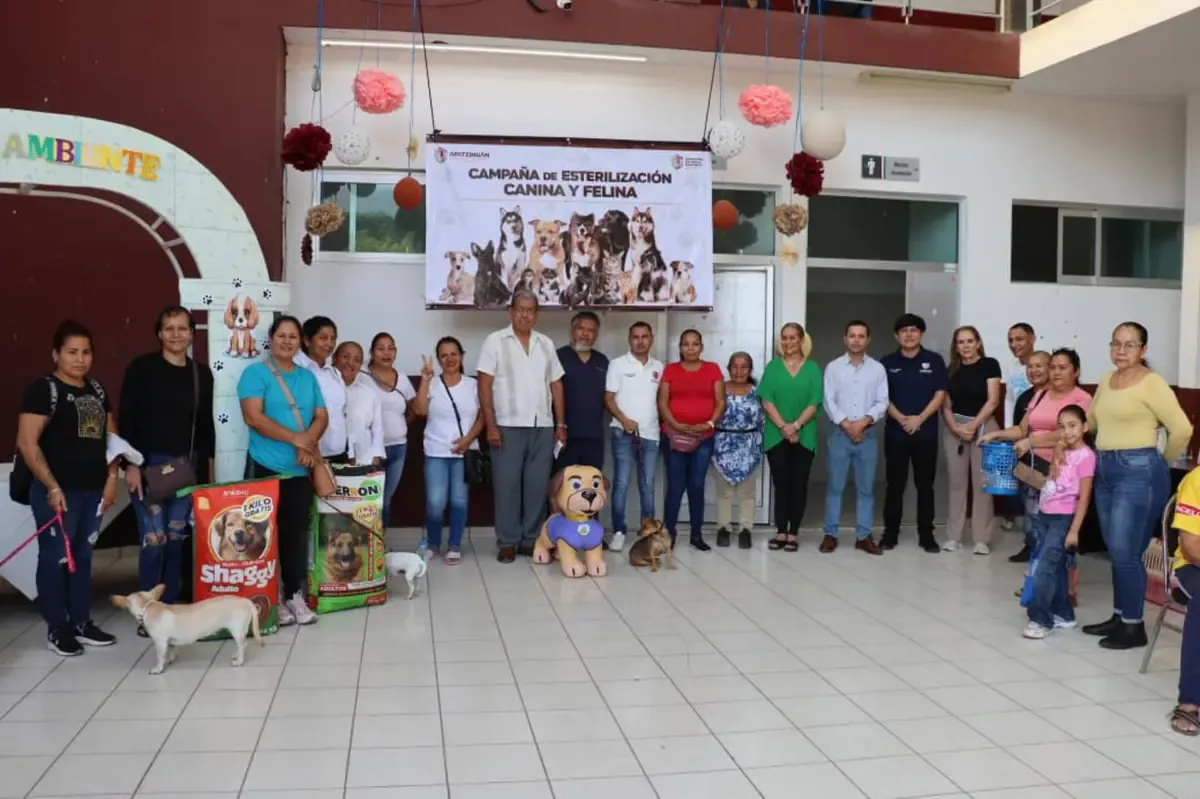 La campaña promovió el control responsable de la población animal en el municipio.
