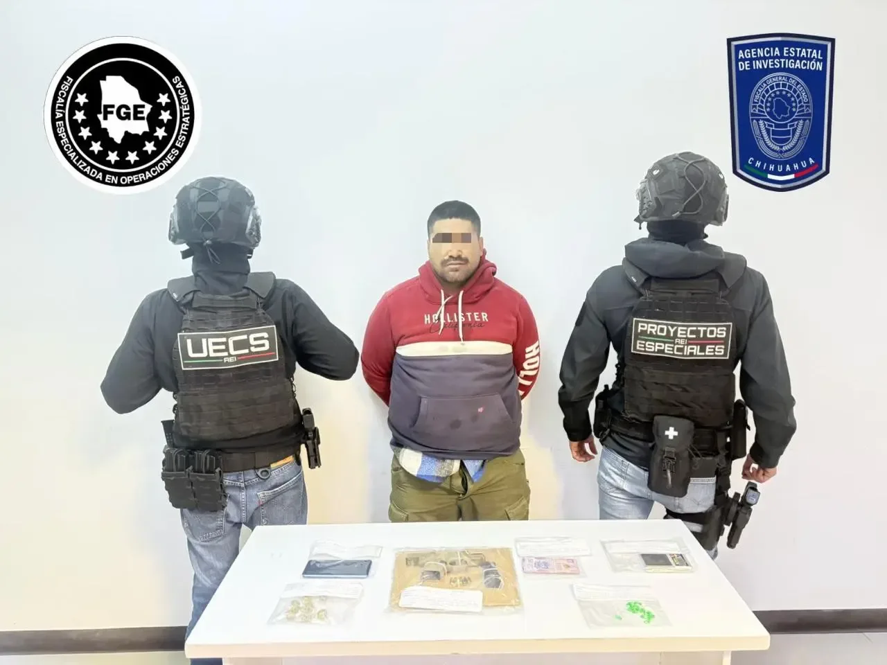 La captura de un presunto narcomenudista en el centro de Chihuahua.