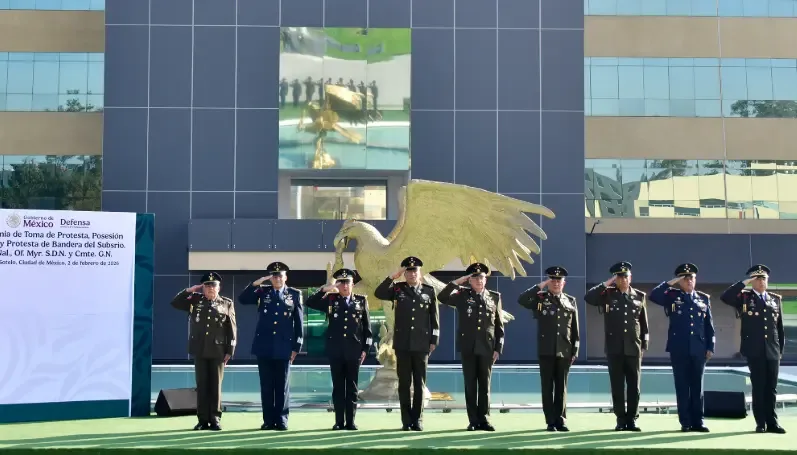 La ceremonia de toma de protesta de nuevos mandos militares en la Sedena.