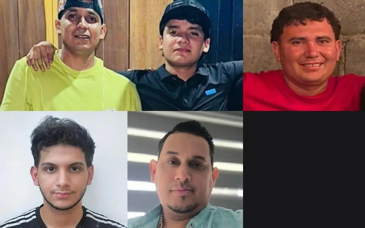 La Comisión de Búsqueda reporta la desaparición de cinco hombres, con un testimonio de liberación tras el secuestro.