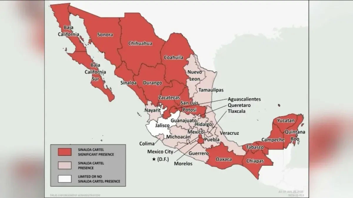 La DEA identifica seis cárteles que dominan el narcotráfico en el país, reflejando la violencia persistente en diversas regiones.