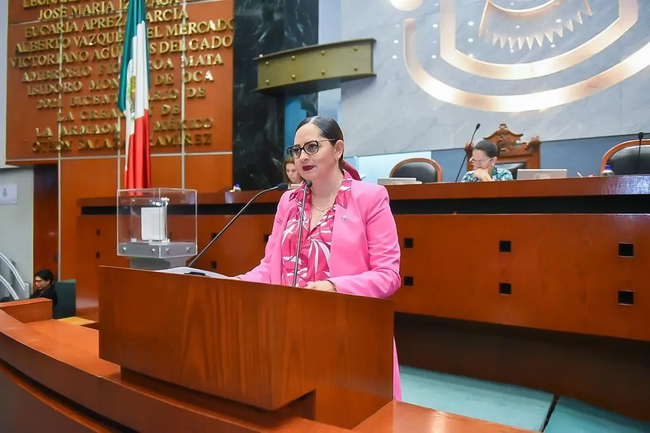 La diputada Leticia Rodríguez Armenta durante la presentación de su iniciativa en Chilpancingo.