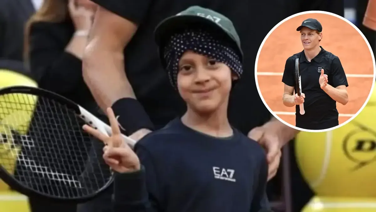 Una niña de oncología cautiva al mundo al acompañar al número uno del tenis.