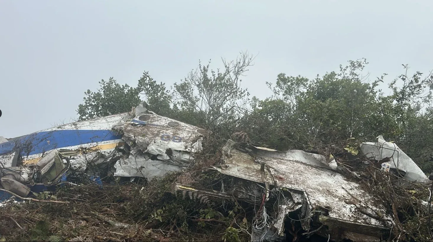 La escena del accidente aéreo en Norte de Santander, Colombia.