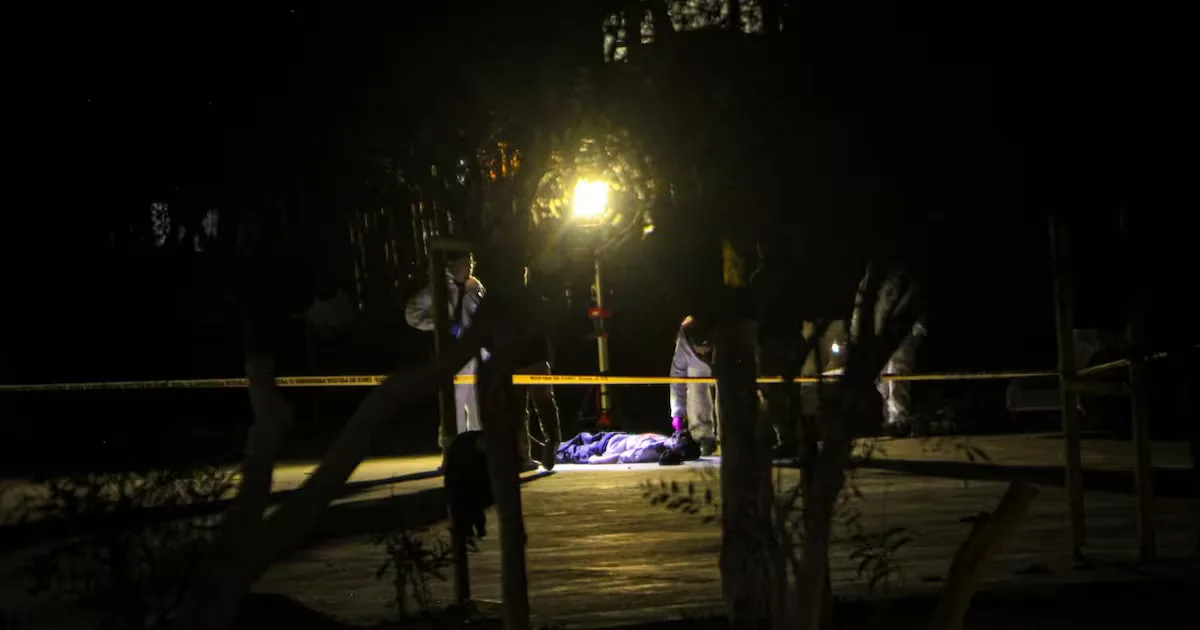 La escena del ataque armado en la colonia El Florido, Tijuana.
