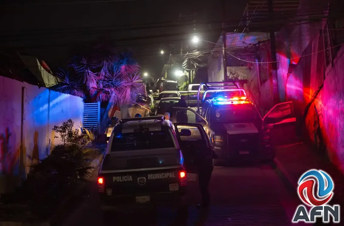 La escena del ataque en la colonia Camino Verde en Tijuana.