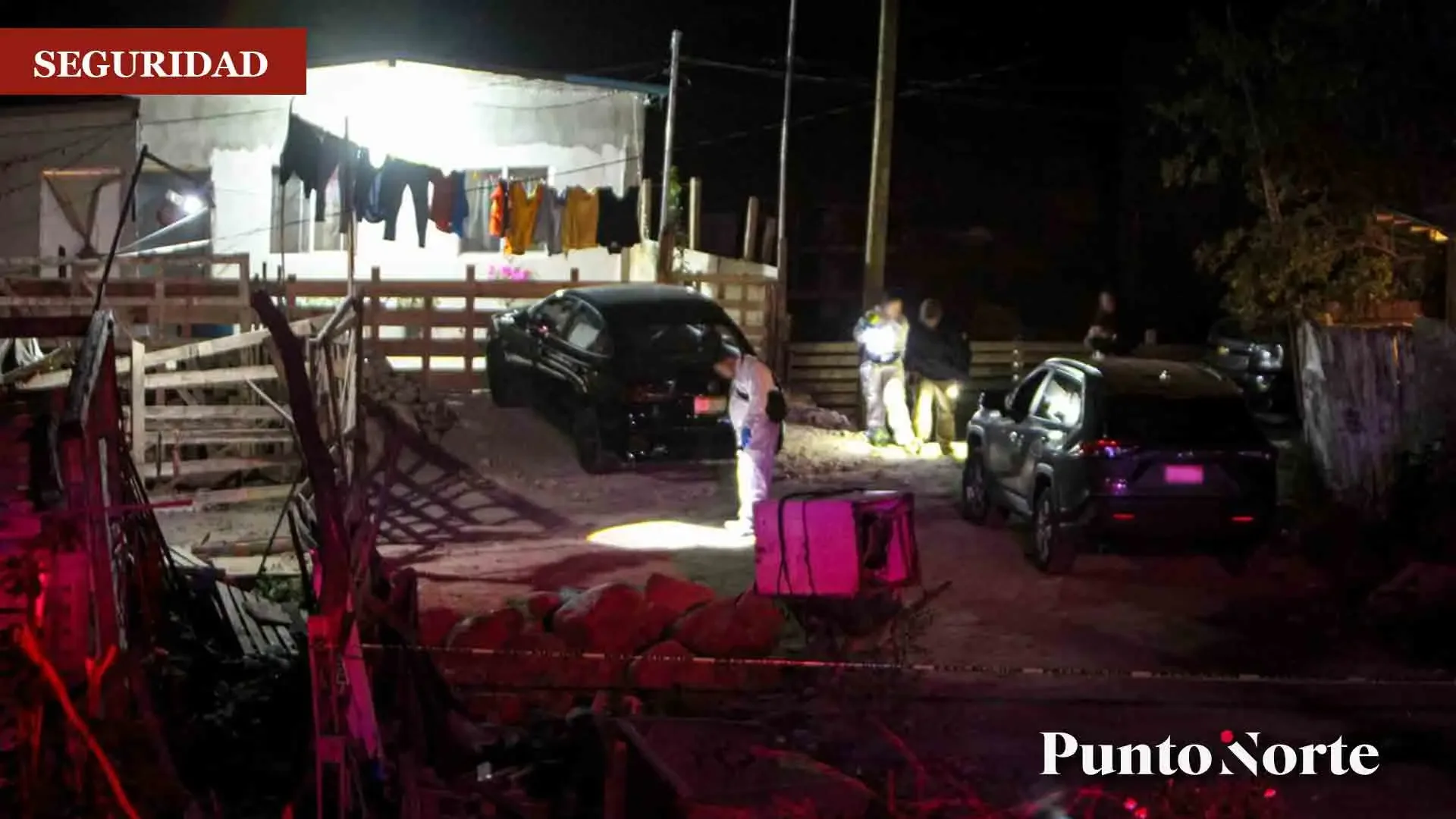 La escena del crimen donde fue asesinado un hombre en Tijuana.