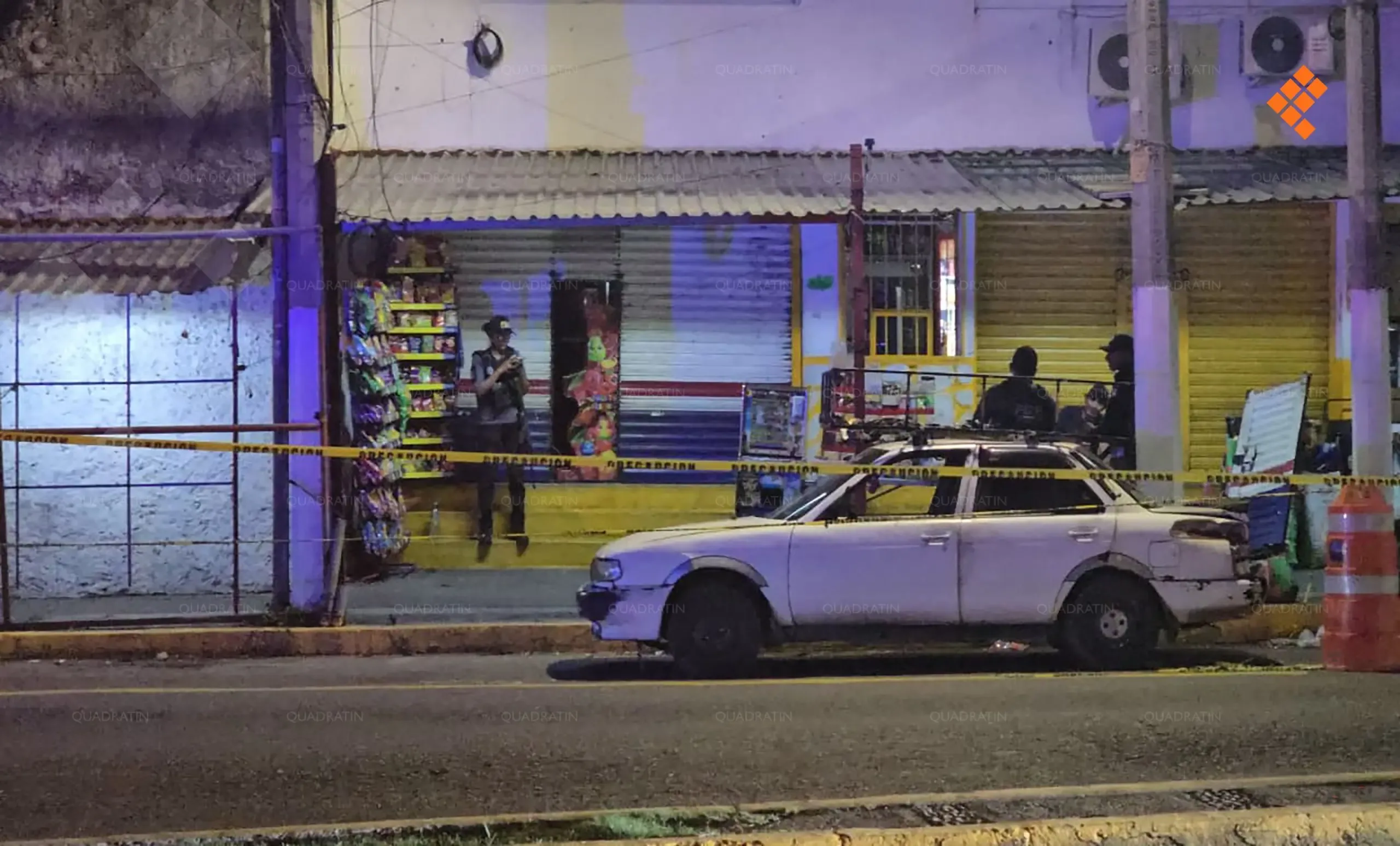 "La escena del crimen en Acapulco, tras el ataque armado."