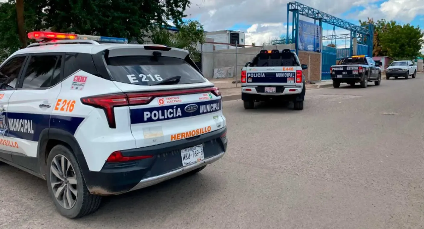 La escena del crimen en Hermosillo, donde una mujer fue asesinada a balazos.